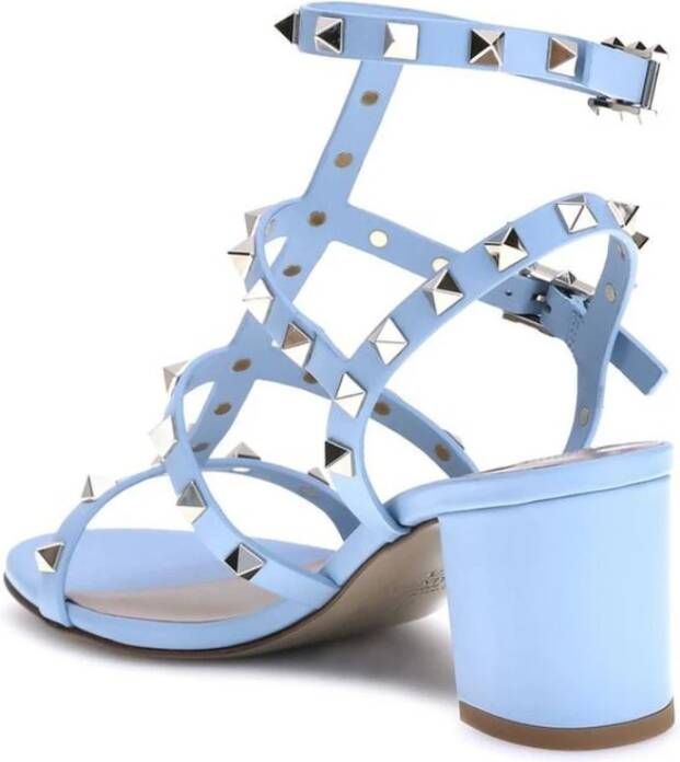 Valentino Garavani Studded Leren Dikke Hak Sandalen
