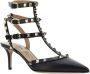 Valentino Garavani Studded leren enkelband hakken Black Dames - Thumbnail 3