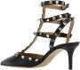 Valentino Garavani Studded leren enkelband hakken Black Dames - Thumbnail 4