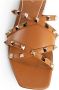 Valentino Garavani Bruine Leren Platte Sandalen met Studs Brown Dames - Thumbnail 7