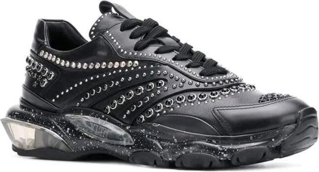 Valentino Garavani Studded Leren Sneakers Black Dames