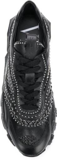 Valentino Garavani Studded Leren Sneakers Black Dames