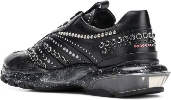 Valentino Garavani Studded Leren Sneakers Black Heren