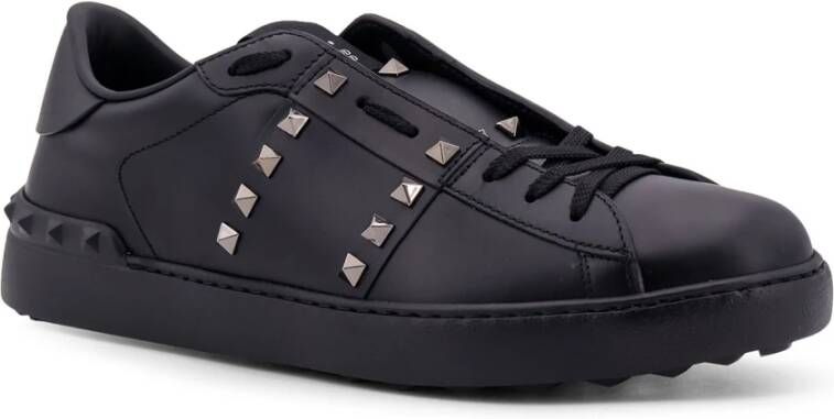 Valentino Garavani Studded Leren Sneakers Black Heren