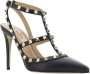 Valentino Garavani Zwarte Leren Pumps met Puntige Neus Black Dames - Thumbnail 2