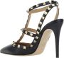Valentino Garavani Zwarte Leren Pumps met Puntige Neus Black Dames - Thumbnail 3