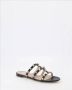 Valentino Garavani Zwarte leren Rockstud sandalen Black Dames - Thumbnail 15