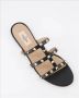 Valentino Garavani Zwarte leren Rockstud sandalen Black Dames - Thumbnail 17