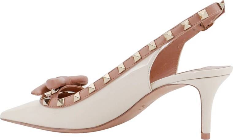 Valentino Garavani Studded Slingback Sneakers van Lakleer White Dames