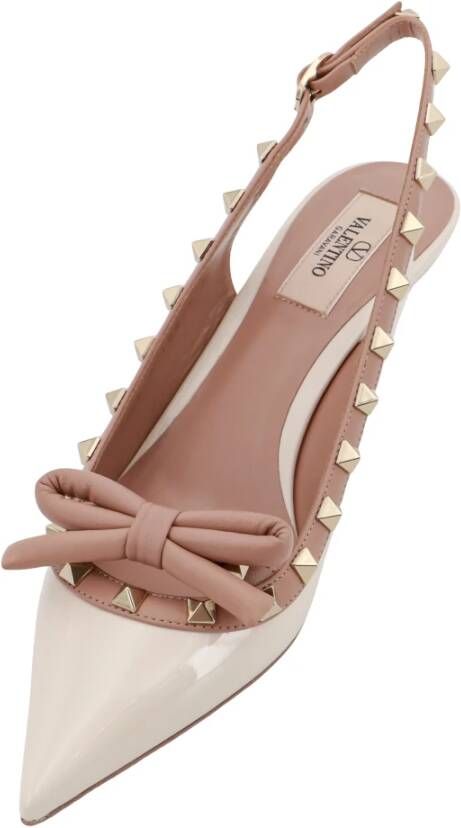 Valentino Garavani Studded Slingback Sneakers van Lakleer White Dames