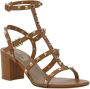 Valentino Garavani Studded Leren Sandalen met Dikke Hak Black Dames - Thumbnail 10
