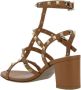 Valentino Garavani Studded Leren Sandalen met Dikke Hak Black Dames - Thumbnail 11