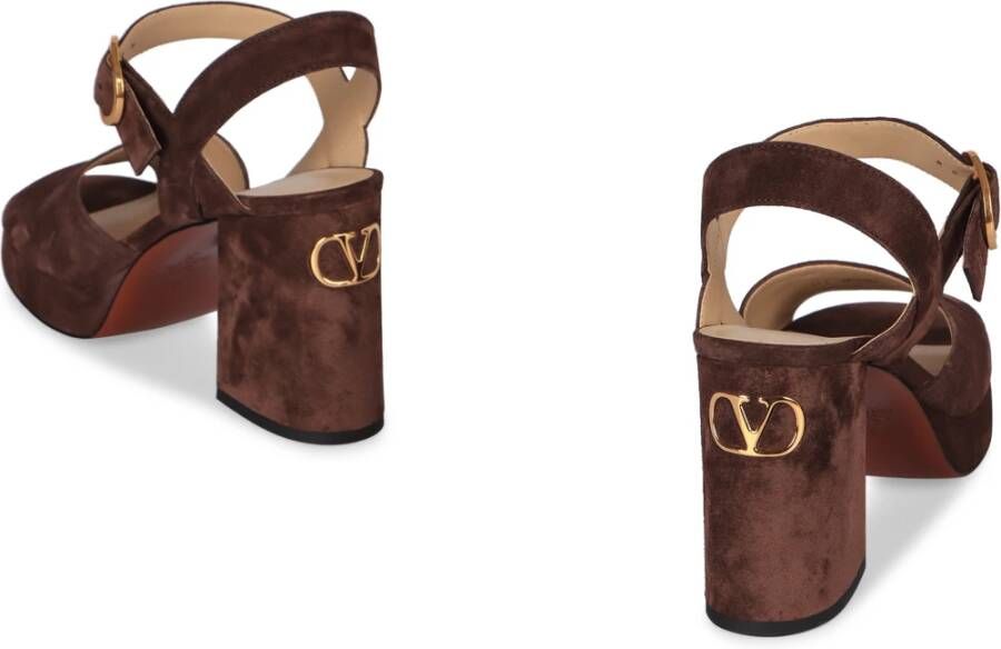 Valentino Garavani Suede Blokhak Sandalen