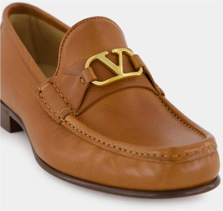 Valentino Garavani Tabak V-Logo Loafers