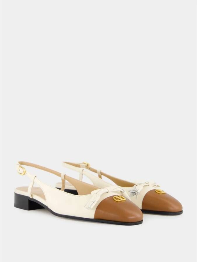 Valentino Garavani Tweekleurige Slingback Ballerina met Strik