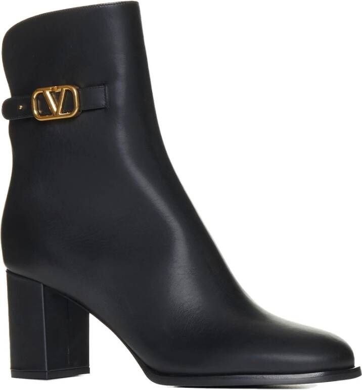 Valentino Garavani V Logo Signature Leren Laarzen Black Dames