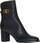 Valentino Garavani Zwarte Leren Laarzen met Decoratief VLogo Detail Black Dames - Thumbnail 2