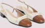 Valentino Garavani "Valet Du Roi" Slingback Ballerinas White in wit - Thumbnail 4