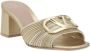 Valentino Garavani VLogo Leren Sandalen met Chunky Hak Yellow Dames - Thumbnail 2