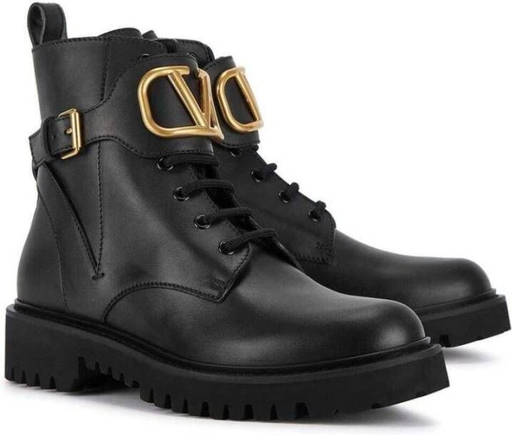 Valentino Garavani VLogo Signature Combat Boots Zwart Dames