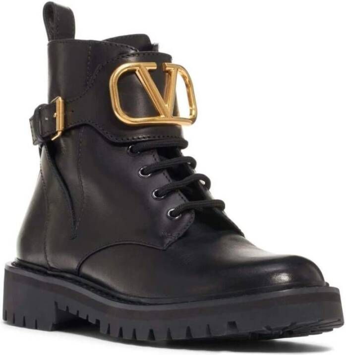 Valentino Garavani VLogo Signature Combat Boots Zwart Dames