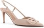 Valentino Garavani VLogo Signature Slingback Hakken Beige Dames - Thumbnail 2
