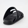 Valentino Garavani Zwarte Platte Sandalen Iconographe Aw24 - Thumbnail 4