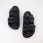Valentino Garavani Zwarte Platte Sandalen Iconographe Aw24 - Thumbnail 6
