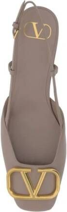 Valentino Garavani VLogo Square Toe Ballerinas met Slingback