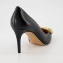Valentino Garavani Zwarte Leren Puntige Hak Schoenen Black Dames - Thumbnail 12