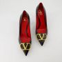 Valentino Garavani Zwarte Leren Puntige Hak Schoenen Black Dames - Thumbnail 14