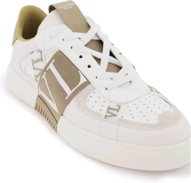 Valentino Garavani Vltn Sneakers met 7 Stoffen Banden White Heren