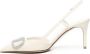 Valentino Garavani Witte gehakte VLogo leren pumps - Thumbnail 2
