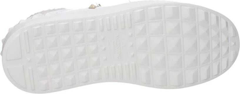 Valentino Garavani Witte leren platformsneakers met studs