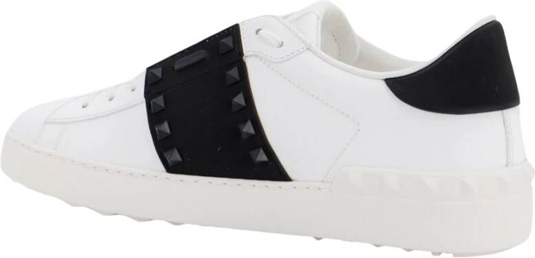 Valentino Garavani Witte Leren Sneakers met Iconische Studs White Heren