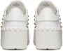 Valentino Garavani Witte Leren Sneakers met Logo - Thumbnail 2