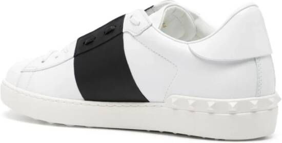 Valentino Garavani Witte leren sneakers met rubberen zool