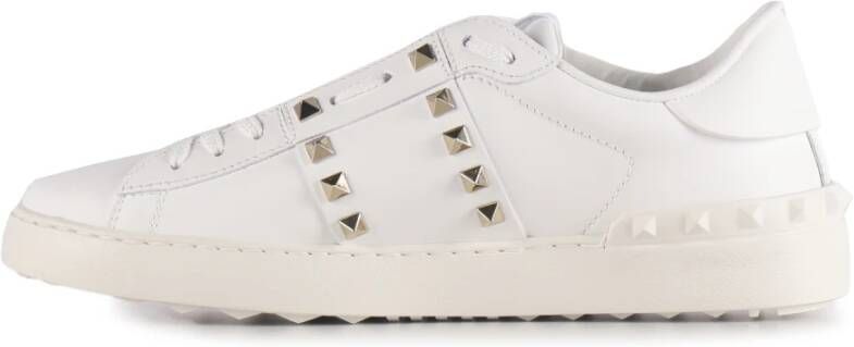 Valentino Garavani Witte leren sneakers met studs