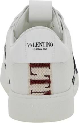 Valentino Garavani Witte Logo Print Veterschoenen White Heren