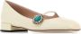 Valentino Garavani Witte platte schoenen kristal knopen - Thumbnail 2