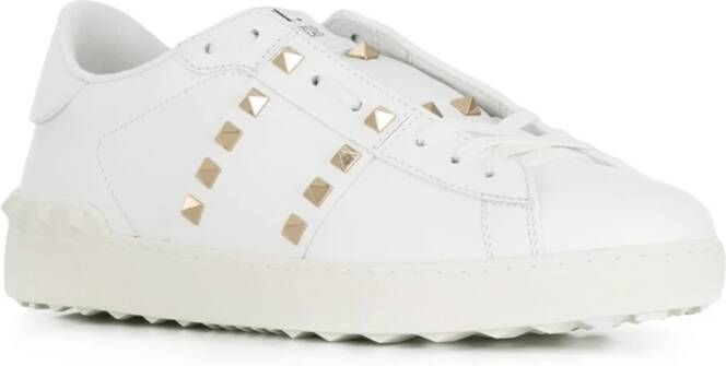 Valentino Garavani Witte platte schoenen met Rockstud-versiering White Heren