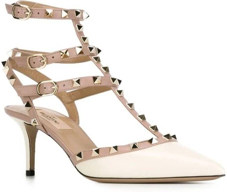 Valentino Garavani Witte puntige neus slingback pumps