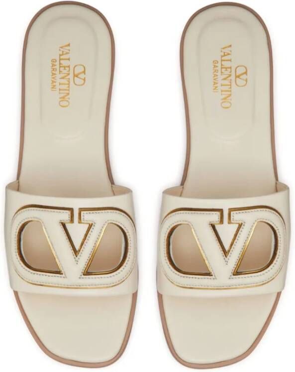 Valentino Garavani Witte VLogo Signature Sandalen White Dames