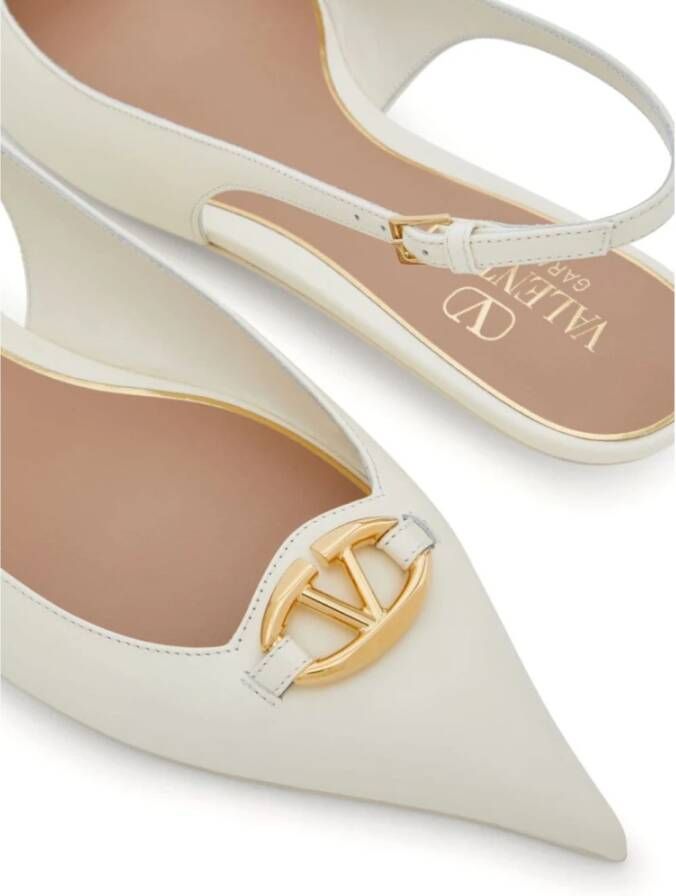 Valentino Garavani Witte VLogo Signature Platte Schoenen White Dames