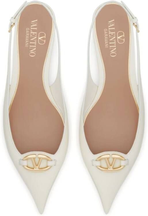 Valentino Garavani Witte VLogo Signature Platte Schoenen White Dames