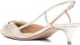 Valentino Garavani Hoge hakken Vlogo Signature Silver Leather Pumps With Pointed in beige - Thumbnail 3