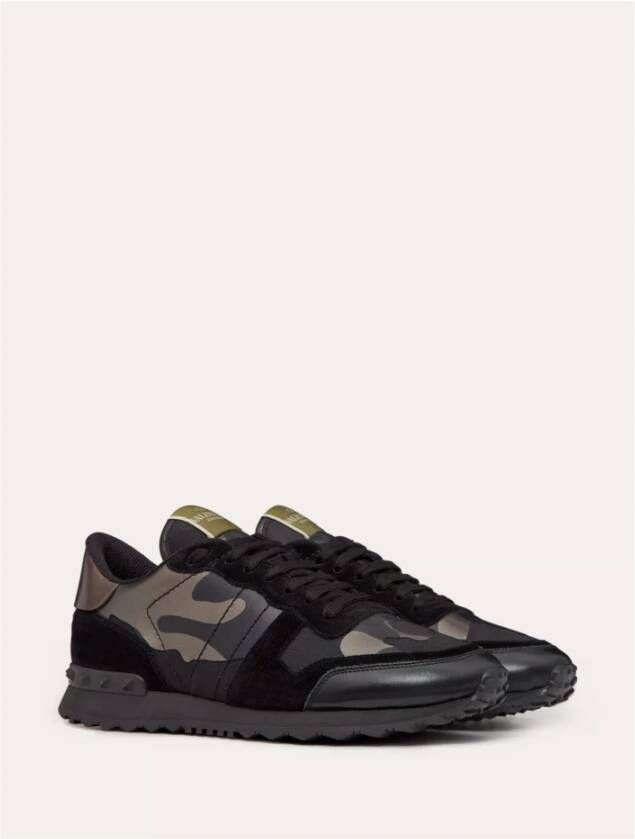 Valentino Garavani Rockrunner Camouflage Noir Sneakers Black Heren