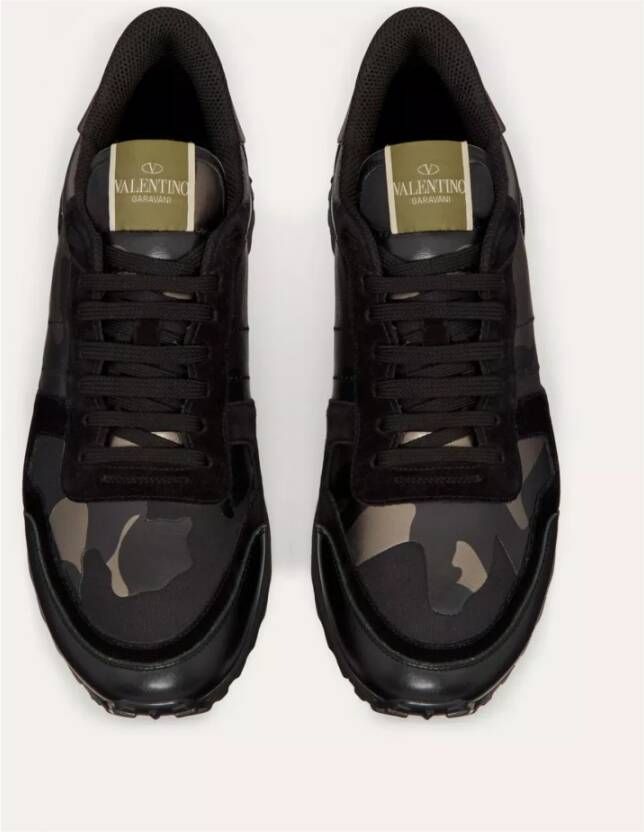 Valentino Garavani Rockrunner Camouflage Noir Sneakers Black Heren