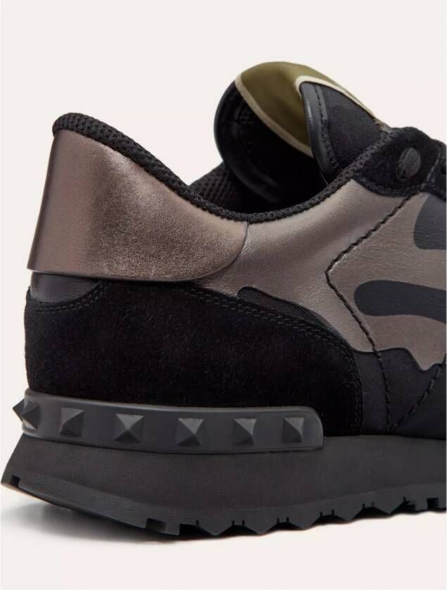 Valentino Garavani Rockrunner Camouflage Noir Sneakers Black Heren