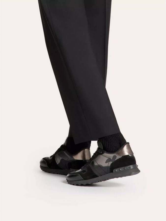 Valentino Garavani Rockrunner Camouflage Noir Sneakers Black Heren